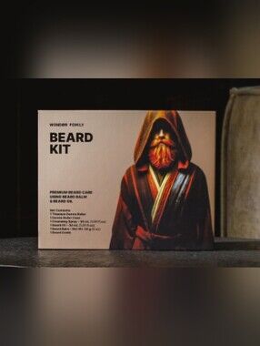 Ultimate Beard Kit Grooming Set - Oil Balm Derma Roller Spray Comb
